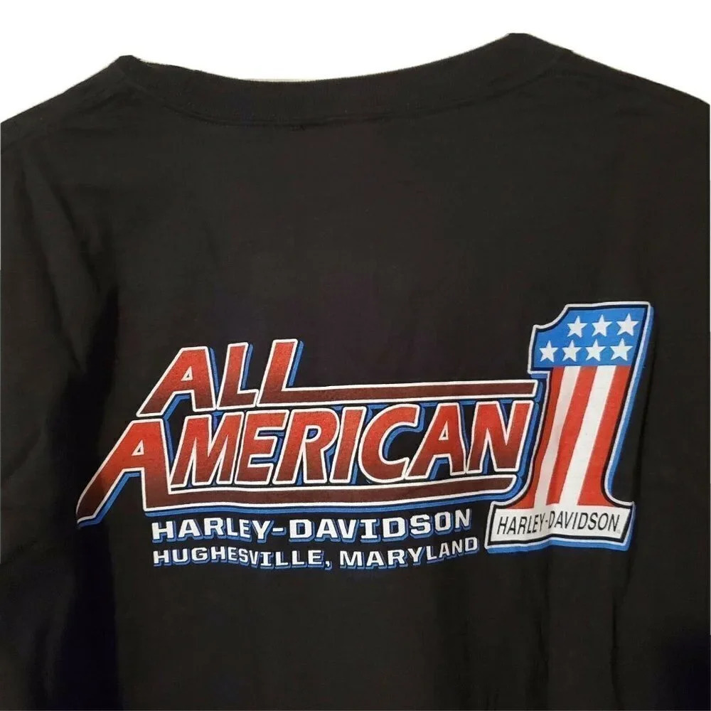 Harley Davidson I’m An All American”‎ 2019 Small Black T Shirt Hughesville Mens - Picture 3 of 4